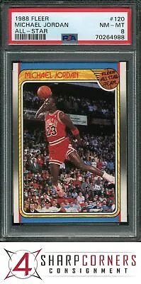 1988 Fleer All-star #120 Michael Jordan Bulls Hof Psa 8 • $116.63