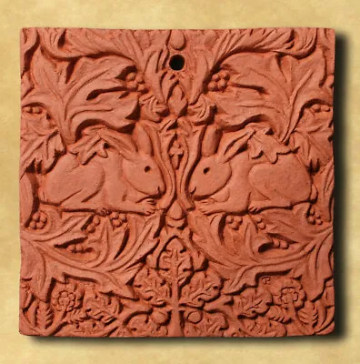£16 • Buy William Morris Brother Rabbit Decorative Terracotta Wall Tile - Made In England
