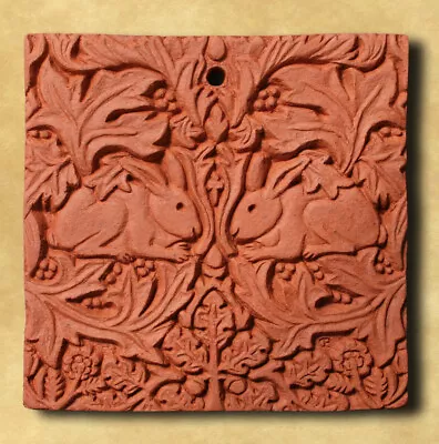 £16 • Buy William Morris Brother Rabbit Decorative Terracotta Wall Tile - Made In England