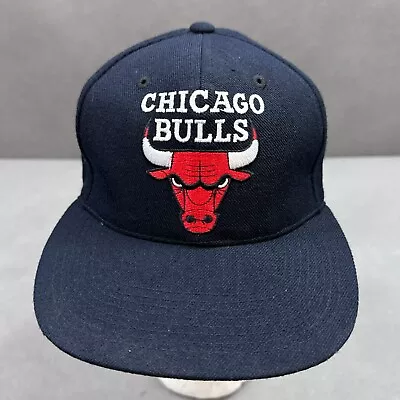 Vintage Chicago Bulls Hat Cap Mens Snapback Black Sports Specialties Plain Logo • $79.95