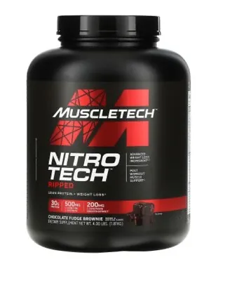  Muscletech Nitro-Tech Ripped  Protein & Weight Loss Formula 4 LBS  Chocolate • $77.80