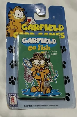 1978 Vintage Garfield Go Fish Card Game - Bicycle Games NEW IN BOX • $29.87