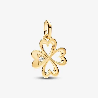 New 100% Genuine Pandora ME Heart Four-leaf Clover Medallion Charm 763034C01 • £36.99