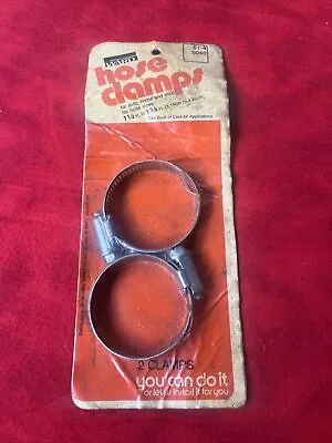 VTG MONTGOMERY WARD PACK OF 2 HOSE CLAMPS 1 1/4 To 1 3/4  - NEW (t31) • $5