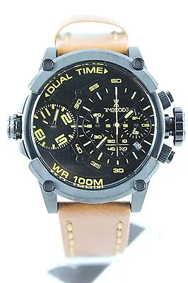 TIMECODE Marconi Men's Watch Chronograph Leather Date Dual-Time 46mm TC-1002-05 • $264.85