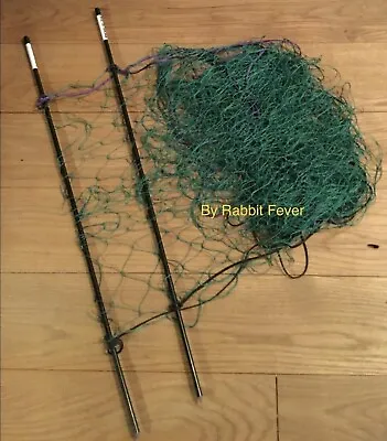 8z 5 Yard Heavy-duty Stop / Hedge Net On Poles Rabbiting Ferreting Pest Control • £35