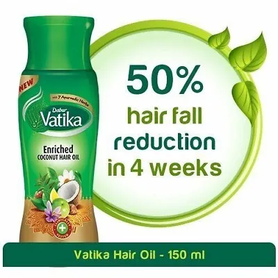 Dabur Vatika Enriched Cocount Hair Oil 150 Ml+free Shipping • $16.33