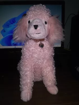 Rare Vintage Stuffed Pink Poodle Cherie Bath & Beyond 10.5 Tall • $9