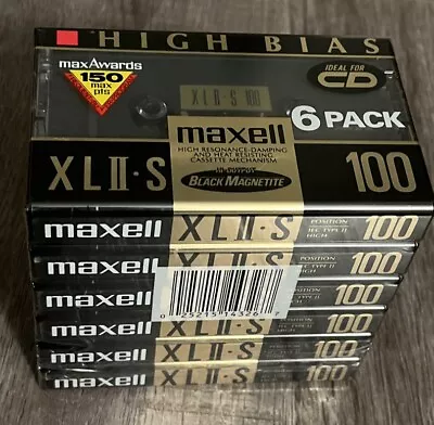 6-Maxell High Bias XLII-S 100 Minute Audio Cassette • $59