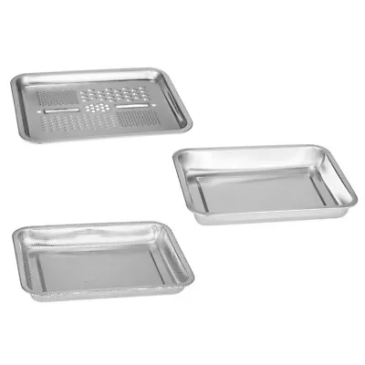  Stainless Steel Plate For Grating Chopping Tool Baking Pan Salad Maker Draining • £29.95
