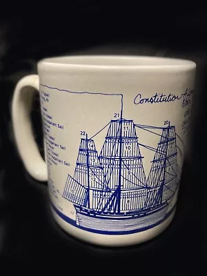 Constitution Sail Frigate Mug/Cup  Pfaltzgaff USA 1989 10-278 Hart PET RESCUE • £7.51