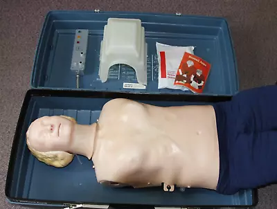 Vintage Laerdal Resusci Anne CPR Trainer Dummy System W/ Hard Case • £49.99