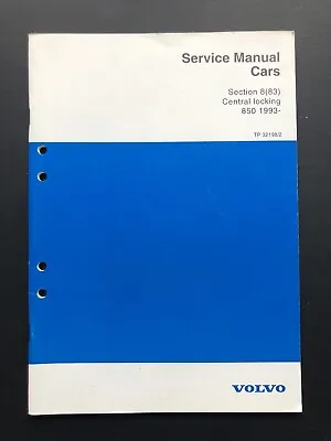 1993 Volvo 850 Central Locking Service Manual • $39.95