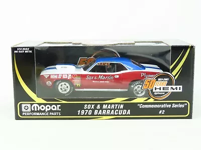 1:18 Scale RC Ertl #29185P Die-Cast Mopar Sox & Martin 1970 Barracuda  • $119.95