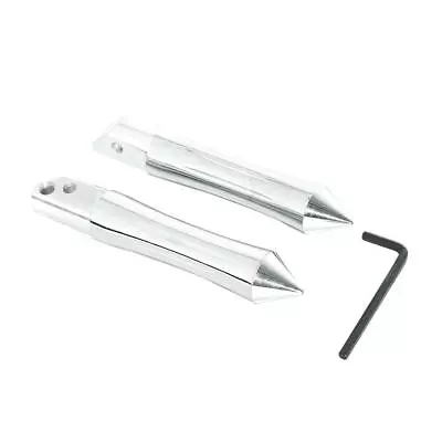 Chrome Spike Foot Pegs Mount Male Peg For Honda CBR 600 900 929 1000 RR VFR750F • $24.99