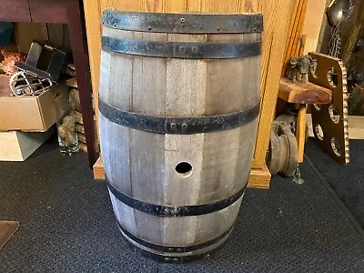 Antique Vintage Rustic Wooden 28  Whiskey Wine Keg Barrel • $139.99