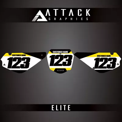 Attack Graphics Elite Number Plate Backgrounds For Suzuki RM85L 2008 • $39.85