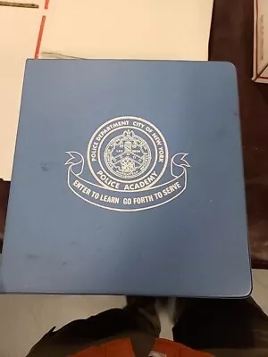 Vintage NYPD Police Academy Recruit Student Guide Circa 1998 • $42