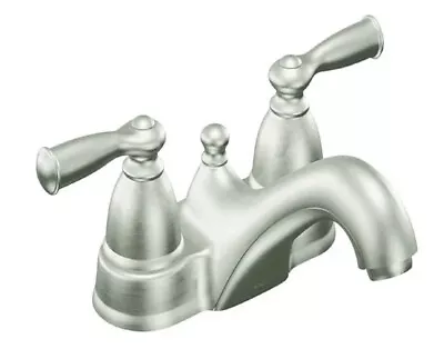 Moen Banbury Centerset Bathroom Faucet Spot Resist Brushed Nickel WS84912SRN • $39.95
