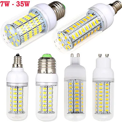 7W -35W Dimmable E26 E12 E27 E14 G9 GU10 LED Corn Bulb 5730SMD Light Lamp Bright • $3.74