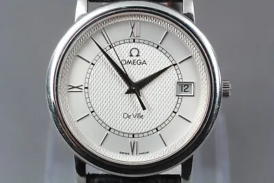 *EXC+5 Box/Papers* OMEGA De Ville Prestige 196.3532 Date Silver Dial Quartz Mens • $529.99