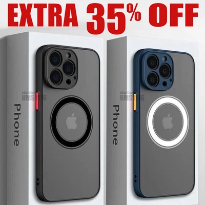 $7.99 • Buy IPhone 15 14 13 12 11 Pro Max Case Magsafe Bumper Hard Magnetic Shockproof Cover