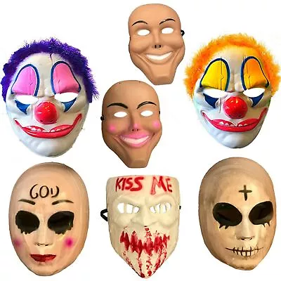 Evil Grin Mask Purge Smile Scary Halloween Fancy Dress Costume God Lot • £6.99