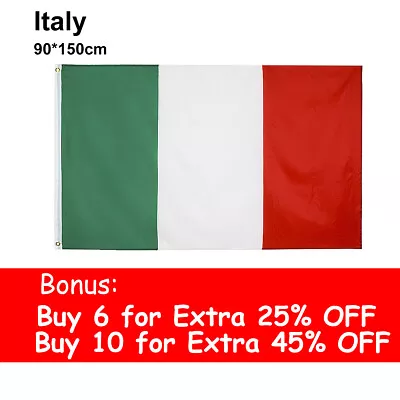 Italy Italian Flag 3x5ft Country Party Banner Decoratoin Outdoor 90x150cm Home • $13.99