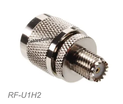 Mini-UHF Female To UHF PL259 Male RF Coaxial Adapter CablesOnline RF-U1H2 • $5.95