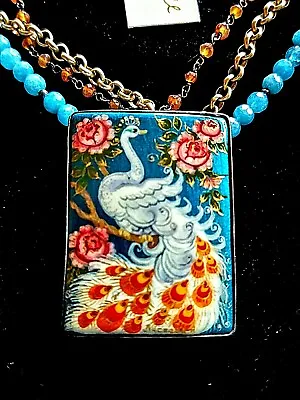 Amy Kahn Russell Vintage Hand Painted Pin / Pendant Brand New With Tag • $650