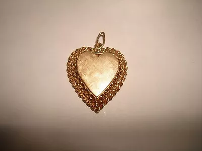 Vtg 14k Gold Yellow Secret Heart Locket Pendant Charm Engraved Our ~ 21st 5-7-76 • $599.99
