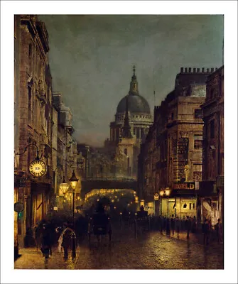 £30 • Buy Grimshaw - St Pauls Cathedral London - Fine Art Print Poster - WITH BORDER