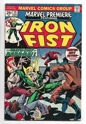 Marvel Premiere #19 Marvel Comics 1974 Larry Hama Art / Featuring Iron Fist • $32.97