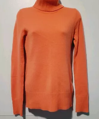 J Crew Pink Coral 100% Cashmere Turtleneck Sweater Women's Sz XS • $24.99