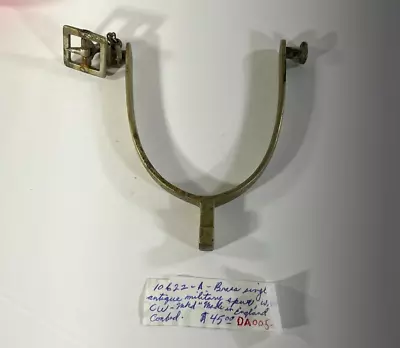 Antique Brass Military Spur Single Stirrup Made In England Orignal WW1 ? Cavalry • $34.95