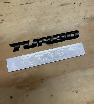 New Metal Black Turbo Badge Emblem Sticker Vw Audi Porsche • $4.99