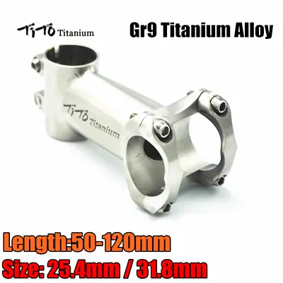 TITO MTB Bicycle Road Bike Stem 5 Degrees 31.8mm 25.4mm Ultralight Gr5 Titanium • $80.99