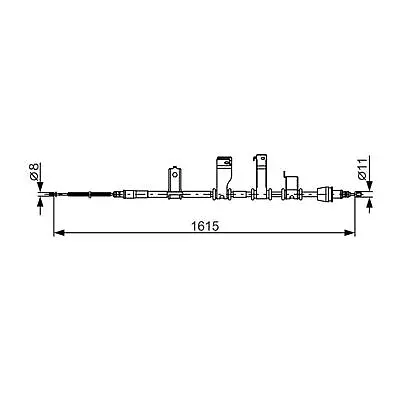 BOSCH Cable Pull Parking Brake 1 987 482 349 FOR I20 Genuine Top German Quality • £38.99