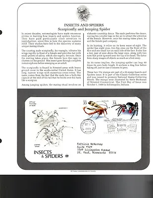 FIRST DAY COVER & INFO--Insects Velvet Ant & Monarch Caterpillar--FS • $5.50