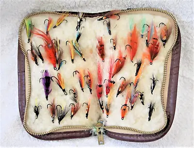 Leathercraft Of England 7  Fly Wallet 40+ Treble & Double Hook Salmon Flies (25) • $69.46