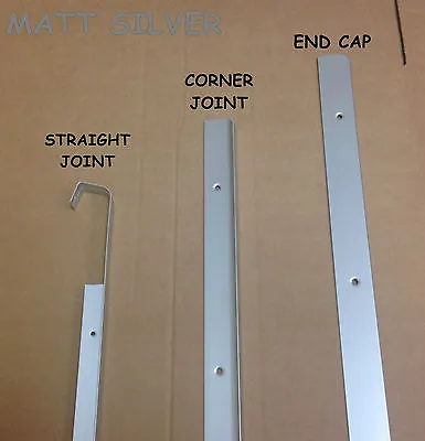 MATT SILVER-Kitchen Worktop Edging Strips- End Cap Corner Straight 40mm & 30mm • £7.25