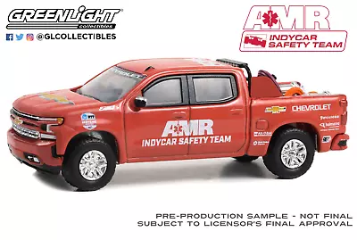 Greenlight 1/64 2021 Indy 500 AMR Safety Team 2021 Chevrolet Silverado RED 30404 • $3.99