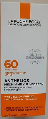 La Roche-Posay Anthelios 60 MELT IN Sunscreen SPF 60 5.0 Fl. Oz. EXP. 10/2025 • $20.95