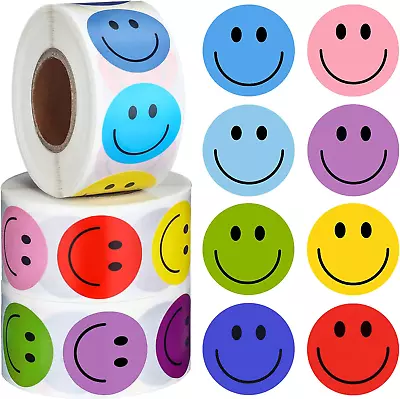 1500 Pieces Happy Smile Face Decal Small Happy Face Decal Mini Motivational Stic • $19.78