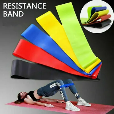 $2.95 • Buy AU Resistance Bands Power Heavy Strength Exercise Fitness Gym Crossfit Yoga 2021