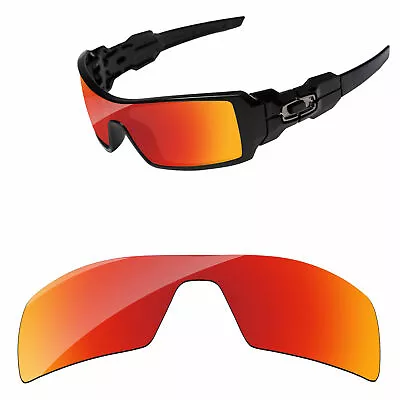 $14.98 • Buy PapaViva Fire Red Mirror Polarized Replacement Lenses For-Oakley Oil Rig