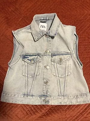 Zara Denim Vest Size Small (Oversized) • $38