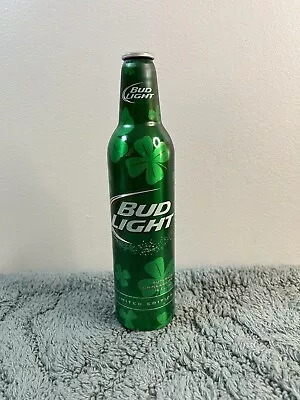 $6 • Buy BUD LIGHT Limited Edition St. PATRICK DAY Aluminum 16 Oz Beer Bottle / BUDWEISER