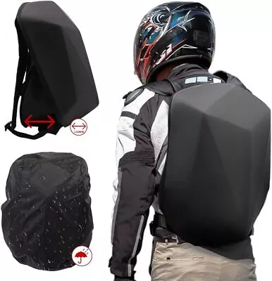 Motorcycle Backpack Universal 30L Capacity Hard Shell Backpack Laptop • $55.80