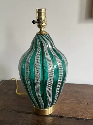 Vintage Murano Glass Table Lamp 16  Tall • $115